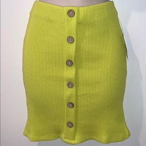 Lime Green Mini Skirt -Forever21